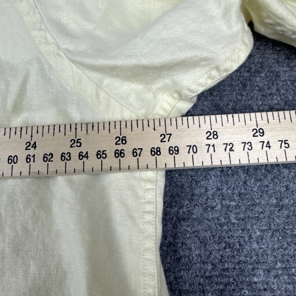 Brooks Brothers 100% Linen Men's XL Beige Sport Shirt Short‎ Sleeve Button Down - Picture 7 of 8